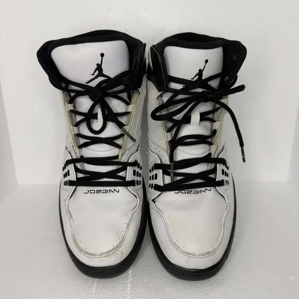 Jordan 1 Flight Mid Sneaker Black/White - Size 10